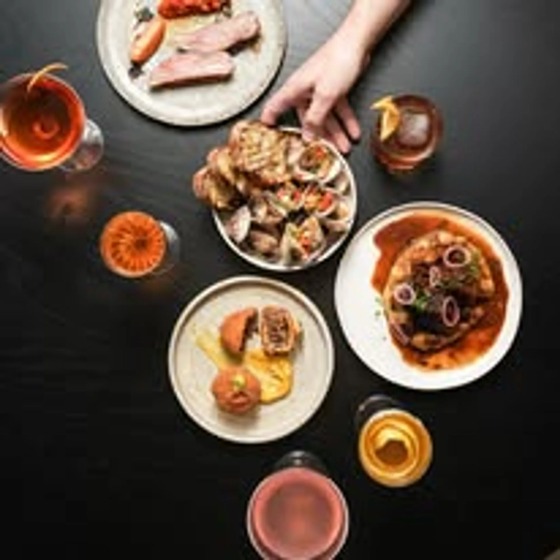 Una Una food spread showcasing the kitchen range